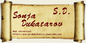 Sonja Dukatarov vizit kartica